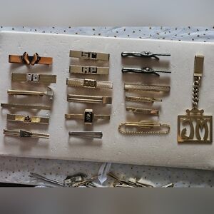 Vintage Gold, Silver Tie Clips Set//PLEASE READ DESCRPITION!!